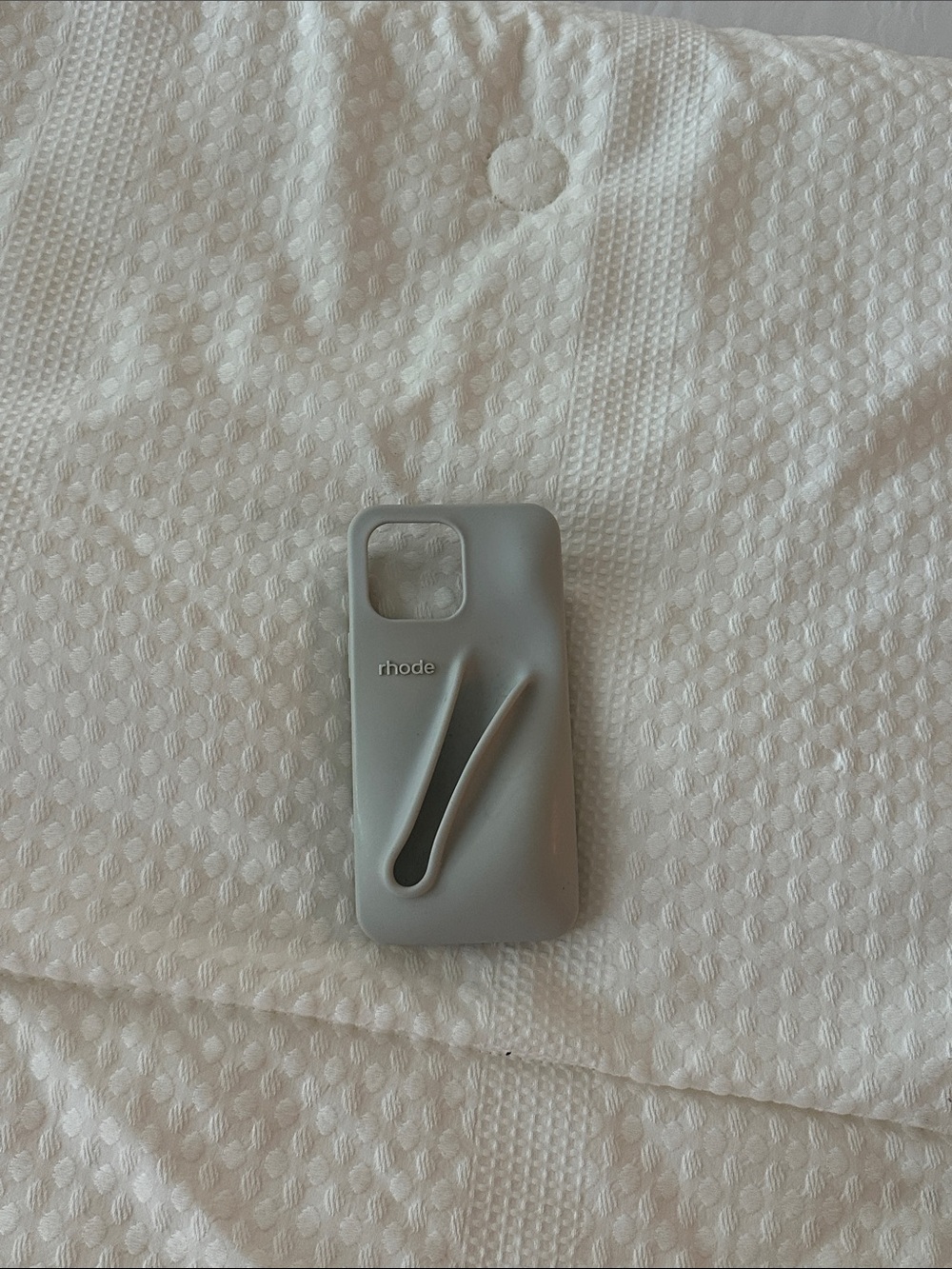RHODE Matte Gray Phone Case with Built-In Card Groove